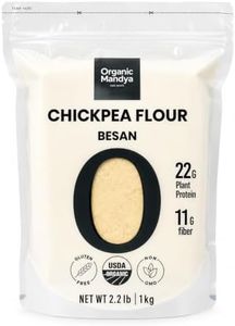 Organic Mandya Chickpea Flour (Besan), 2.2 lb (1 kg) I Naturally Gluten-Free, Non-GMO I For Baking, Fritters, Pancakes and Savory Cooking