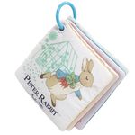 Rainbow Designs Peter Rabbit Baby Cloth Book Touch and Feel Play & Go Square Book for Babies - Textured, Crinkly & Squeaky Pages - Encourages Sensory Play Soft Toy