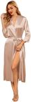 Ekouaer Robes for Women Silk Satin 