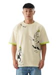 The Souled Store Official Disney: Goofy The Goof Oversized T-Shirts White