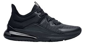 Shoes for Crews Gia Women's Slip Resistant Work Shoes Non Slip Sneakers Walking Water Resistant Zapatillas Zapatos Trabajo Food Service Chef Kitchen, Black, 7