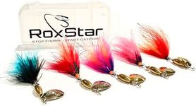 Roxstar Fly Strikers Marabou Series | Proven Nationwide to Out-Fish Any Spinner | Hand-Crafted in The USA | Most Versatile Fishing Spinner Ever! Bass, Steelhead, Pike