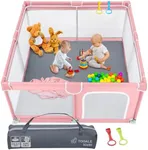 TODALE Baby Playpen 50”×50” Pink Pl