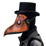 Lesh Life Plague Doctor Mask Halloween Cosplay Costume Props Mask Gothic Bird Mask Brown