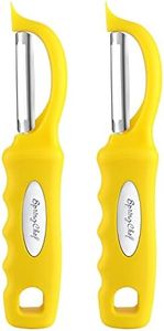 Spring Chef Premium Yellow Swivel Vegetable Peeler for Kitchen, Stainless Steel Potato Peeler with Comfortable Handle, Dishwasher Safe Apple Peeler, Perfect for Veggie, Fruit, Carrot, Mango - Set of 2
