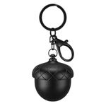 Aufew Mini Pill Holder, Portable Travel Pill Case with Keyring, Moisture-Proof Aluminium Tablet Box for Daily Medication, Vitamins (Acorn Shaped)