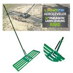 Landzie AeroLeveler Lawn Leveling Rake - Patented 36 inch Wide Pneumatic Lawn Leveler Leveling Rake - Provides Stability and Control Without Flipping Over While Leveling Any Yard, Dirt, Ground