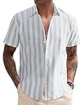 COOFANDY Linen Tuckless Shirts for 