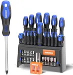 SORAKO 40-Piece Screwdriver Set, Multi-Purpose Magnetic Screwdriver Set with Case, Magnetic Screwdriver Set with Go-Thru Steel Blades | High Torque, Plastic Racking