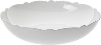 Alessi Dressed Porcelain Salad Bowl with Relief Decoration, White