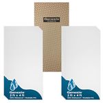 Genesis 2ft x 4ft Smooth Pro White Ceiling Tiles - Easy Drop-in Installation – Waterproof, Washable and Fire-Rated - High-Grade PVC to Prevent Breakage - Package of 10 Tiles