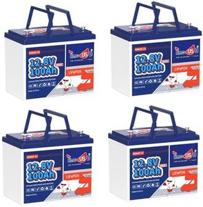 12V 100Ah LiFePO4 RV Battery Group24, Timeusb Lithium Batteries with Grade A Battery Cells, 100A BMS, Up to 15000 Deep Cycles Iron Phosphate Batteries for RV, Trolling Motor & Solar System