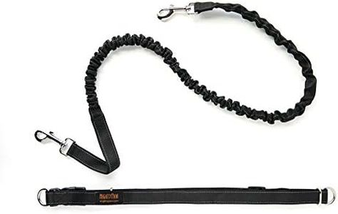 Mighty Paw Mighty Hands-Free Dog Leash - Adjustable Hip Belt - Reflective Dog Bungee System - Paw Leash Included - Ideal for Training - Walking - Jogging - Hiking - Running - (Black, 48 inch)