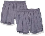 Soffe Women's Authentic Cheer Short, 2 Pack Grey Heather, Large