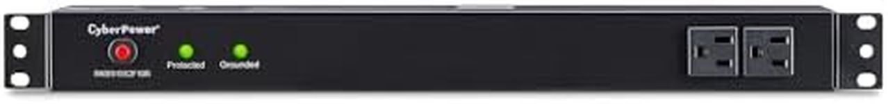 CyberPower RKBS15S2F10R Rackbar Surge Protector, 120V/15A, 12 Outlets, 15 Foot Power Cord, 1U Rackmount, UL Listed