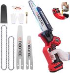 Mini Chainsaw Fit for Milwaukee M18 Battery, NEOTEC 6 Inch & 8 Inch Cordless Electric Saw with Auto Oiler & Tool-Free Tensioner, Brushless Saw for Tree Trimming, Branch Pruning (Battery Not Included)