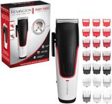 Remington HC500 Hair Trimmer (Self-Sharpening Stainless Steel Blades, 10 Angled Fade Combs, 9 Attachment Combs, 2 Combs for Hair Behind the Ears, Mains/Battery Operation) Hair Trimmer Easy Fade