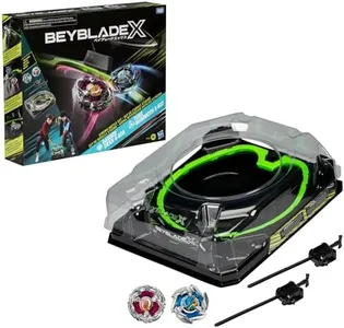 Beyblade X Xtreme Battle Set with Beystadium Arena Featuring X-Celerator Rail, 2 Right-Spinning Top Toys, 2 Launchers, Toys for Boys and Girls, 8+