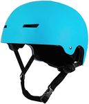 Tourdarson Skateboard Helmet Impact Resistance Ventilation for Youth & Adult (Blue, Medium)