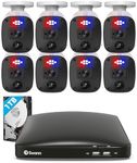 Swann 4K Wired DVR Security Camera System, 8 Cameras, 8 Channel, 1TB HDD