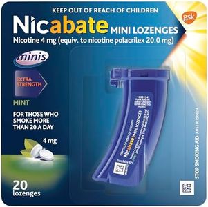 Nicabate Mini Lozenge, Quit Smoking Aid, Nicotine 1.5mg Regular Strength, Mint, 20 Pack