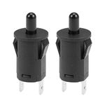 sourcing map Refrigerator Door Light Switch 10mm Momentary Fridge Switch Normally Closed PB35 AC 250V 3A Black 2pcs