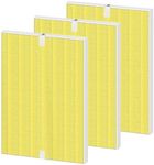 3 Pack 116130 HEPA Pet Care Replacement Filter H for Winix 5500-2 Am80 Plasmawave Air Purifier True HEPA Filter,Yellow