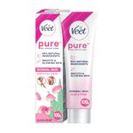 Veet Pure Hair Removal Cream for Women For Normal Skin - 100g | Suitable for Legs, Underarms, BikinI, Arms | Long Lasting Smoothness | Derma Tested