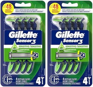 Gillette Sensor 3 Disposable Razors Men's 4 Each (Pack of 2)