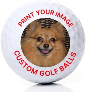 Custom Golf Balls with Picture - Personalized Golf Balls with Logo, Photo, or Text | Cheap Custom Logo Golf Balls in 3 Ball Sleeves, 12, 24, 96 Packs - Perfect for Golf Gifts for Men & Tournaments