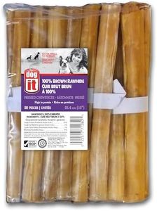 Dogit Rawhide Pressed Chew Sticks, 20mm x 25cm, 0.8-Inch x 10-Inch, 20-Pack