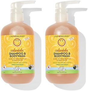 California Baby Calendula Shampoo and Body Wash | 100% Plant-Based | Allergy Friendly | Soothing Baby Soap and Toddler Shampoo for Dry, Sensitive Skin | 19 oz. (2-pack)