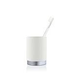 blomus 68852 Toothbrush mug, white, Stainless-Steel, H 11 cm, Ø 8,5 cm, V 300ml