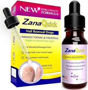 ZanaQuick Nail Renewal, Toenail Fungus Treatment Extra Strength Nail Repair for Damaged Discolored Brittle Toenails and Fingernail. 0.50 fl oz. Doctors' Guide Included.