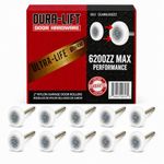 Ultra-Life MAX 2" Reinforced Dual Cage, Sealed 6200ZZ Ball Bearing Nylon Garage Door Roller and 4" Stem (10 Pack)