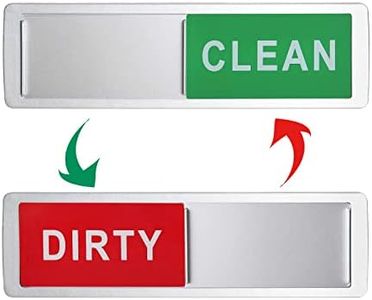 Clean Dirty Dishwasher Magnet Indicator Sign for Kitchen Dishwasher Non-Scratch Easy to Read and Strong Slide for Changing Signs, Ideal Signs for Any Home or Office Kitchen (Silver(Green/Red))