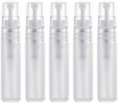 KINBOM 5pcs Perfume Atomizers Refillable, Plastic Spray Bottles for Travel Mister Empty Spritzer Bottles for Hair Face Plants (5ml)