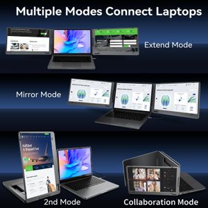 KPKUE 14" Dual Laptop Monitor – Portable External Display