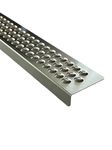 Stair Treads Non Slip Outdoor - 3" X 32" w/ 1” nose - 0.063" (14ga) Aluminum Stair Strip, Weather-Resistant, Mill Finish, Increase Safety on Slippery Stairs, Includes Stainless Steel 1" Screws