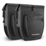 ROCKBROS Bike Pannier Bag Waterproof Bicycle Rear Panniers for Laptop Commuter with Single Shoulder Strap 27L (2 Black New Upgrade)