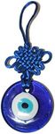 IS4A Talisman - Single Glass Evil Eye Protection - Good Luck Charm, Home, Office, Car Decoration, Blessing Ornament, Reflects Negative Energy (6 Inch)