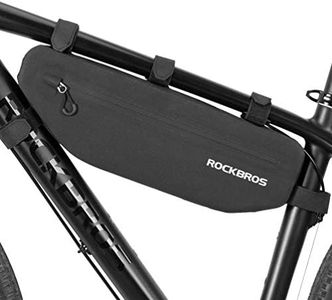 ROCKBROS Borsa da telaio per bicicletta impermeabile borse da ciclismo anteriore top tubo MTB bici da strada portatile universale riflettente con fissaggio cinghia rimovibile capacità 3L nero