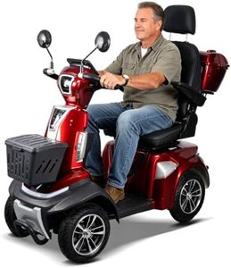 Heavy Duty 4 Wheel Mobility Scooter for Seniors & Adults, 1000W Powered Mobility Scooters, 60V 20AH All Terrain Fast Electric Mobility Scooters, 15MPH, 500 LBS Capacity