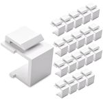 Cable Matters (20-Pack) Blank Keystone Jack Inserts in White