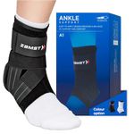 Zamst A1 Sports Ankle Brace with Adjustable Three Way Straps For Moderate (Grade II) Lateral Ankle sprain-for Basketball, Volleyball, Football, Lacrose, Tennis, Pickleball-Black, Right, Medium