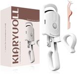KIARYUOLL Heated Eyelash Curler - USB Rechargeable, 3 Heated Modes, Spring Design, Professional Makeup Tool, White