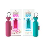 AuraCam Gold Standard Camphor Pods (1 Original + 1 Rose) - Pack of 2 - Organic Camphor Cone Air freshener For Room, Car, Bathroom, Office & Toilet | Long-Lasting Camphor pods