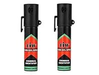 2in1 UK Legal Self-Defence Weapon Spray + Criminal Identifier 2 UNITS. UK Police used brand TiW TW1000. Legal Alternative to Taser, Mace, Pepper Spray. 20mL FARB-GEL with Pocket Clip + Safety Trigger.