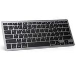 OMOTON Ultra-Slim Bluetooth Keyboard Compatible with iPad 10.9(10th/ 9th/ 8th Generation)/ 10.2, iPad Air 5th Generation, iPad Pro 11/12.9, iPad Mini, and More Bluetooth Enabled Devices, Grey