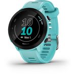 Garmin Forerunner 55 Easy to Use Lightweight GPS Running Smartwatch, Running and Training Guidance, Safety and Tracking Features included, Aqua